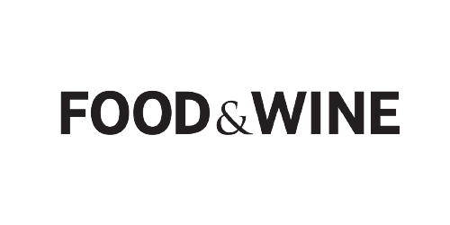 Text 'FOOD & WINE' on a solid background